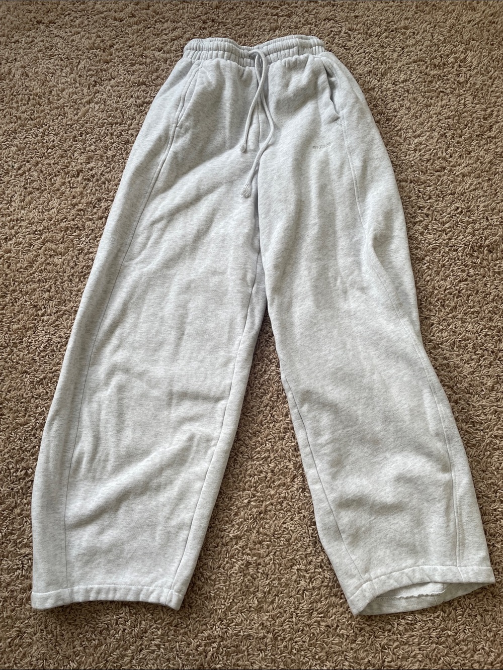 Garage Light Gray Baggy straight-leg sweatpants